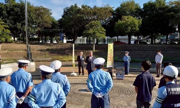 市長が挨拶する様子