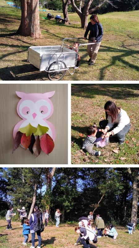 落ち葉ひろいの写真