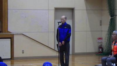 伊藤副市長による訓練の挨拶を行う様子