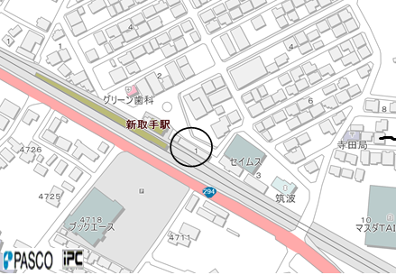 新取手駅自転車駐車場位置図