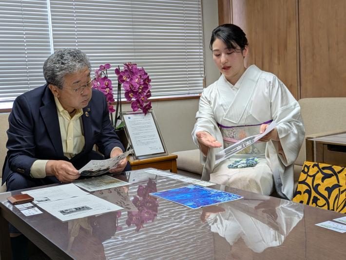 長谷さん市長表敬訪問