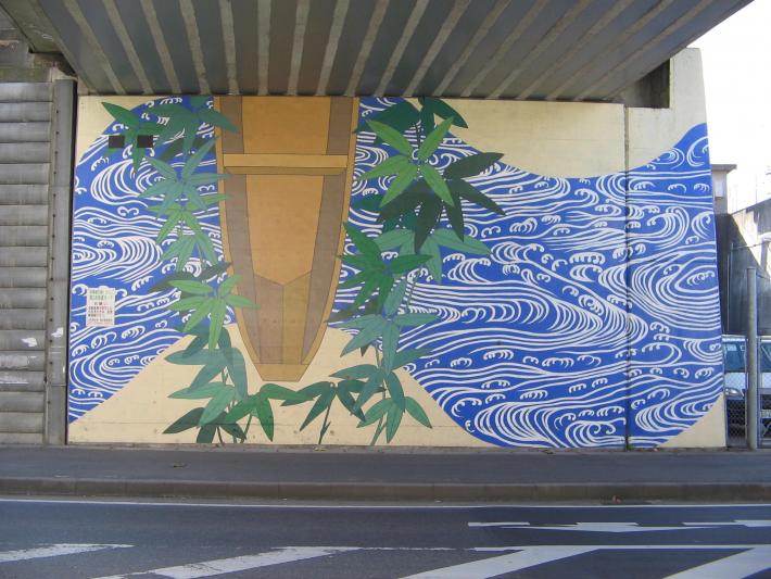 壁画「COLORS OF LANDSCAPE」川敷側手前の画像