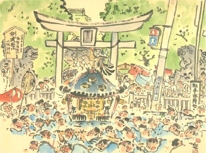 笹川和也作「八坂神社祭礼（1990年）」