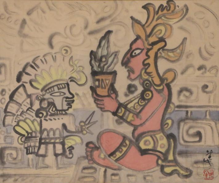 「トウモロコシの神とインディオ」の画像