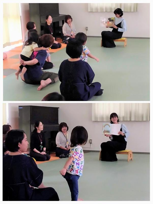 猫の本の読み聞かせ