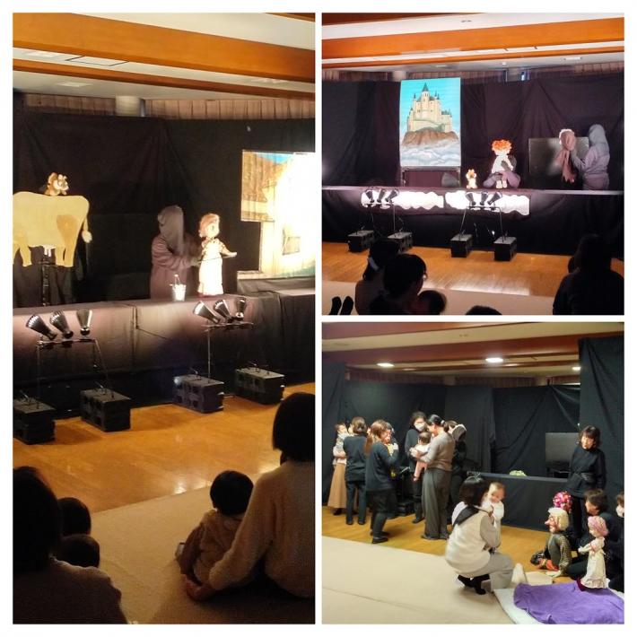 人形劇をしている写真