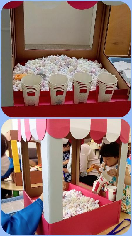 ポップコーン体験コーナー
