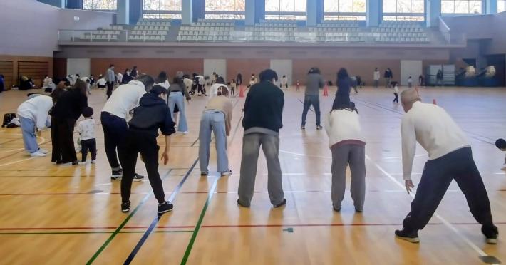 ラジオ体操の様子