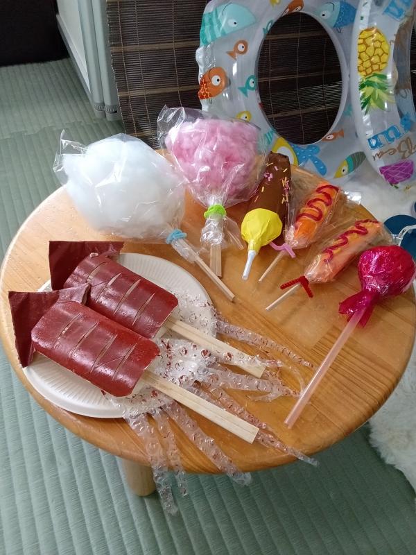 先生が制作したお祭りにちなんだ作品