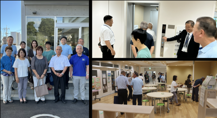 男女数名の議員が小学校を視察している