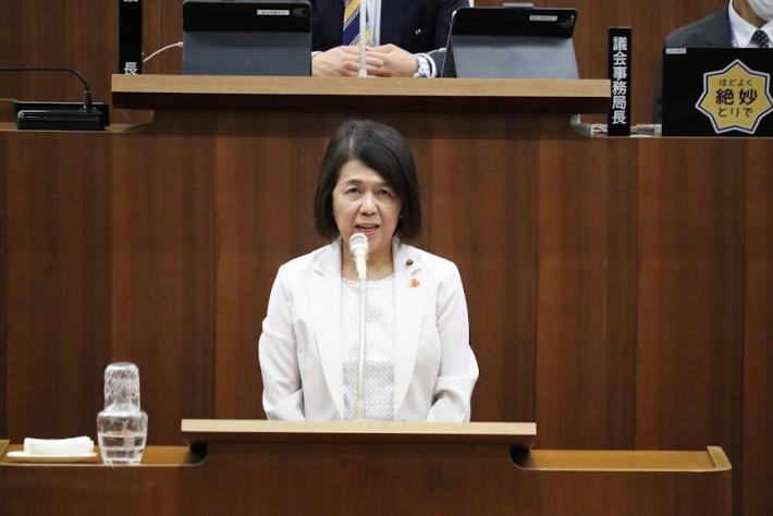 久保田議員の一般質問の様子
