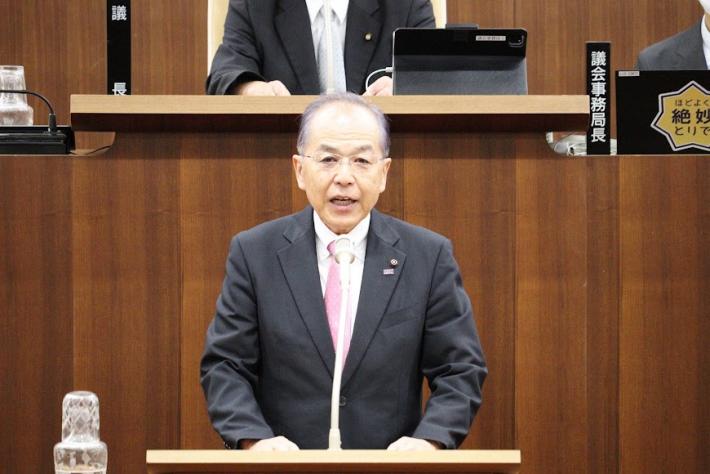 染谷議員の一般質問の様子