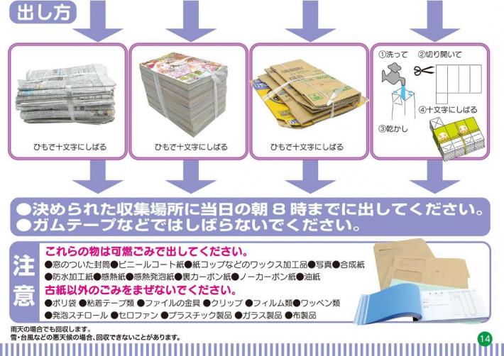 古紙の出し方
