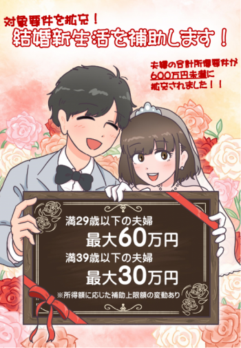取手市結婚新生活支援事業告知チラシ