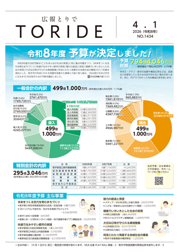 広報とりで4月1日号表紙