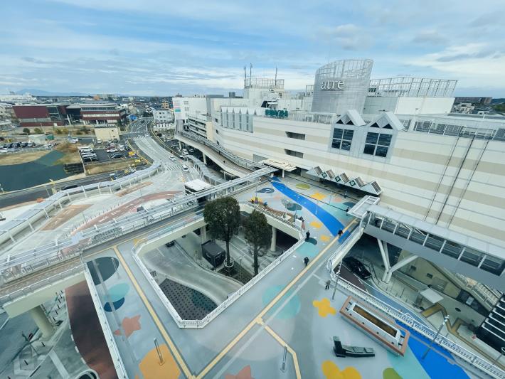 取手駅西口ペデストリアンデッキ新デザイン