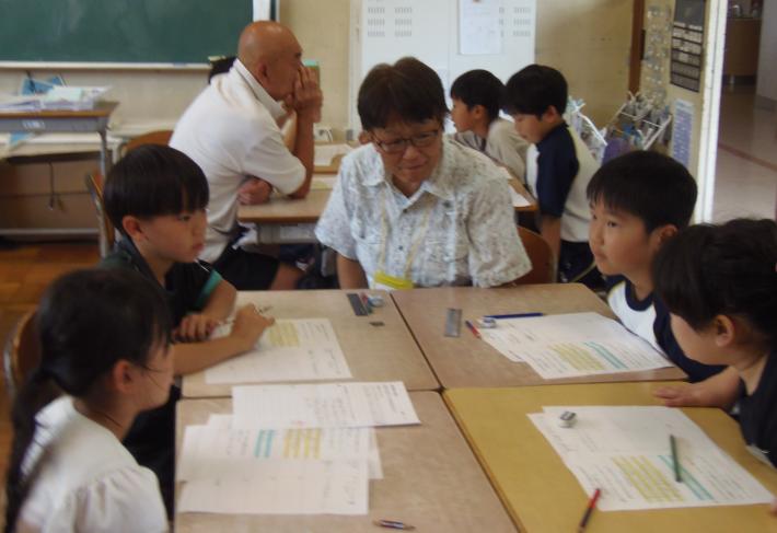 取手西小学校3年生が取手市について話し合っている様子