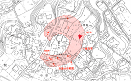 中妻貝塚の範囲図