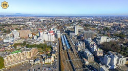 空からの取手駅（背景画像サムネイル）