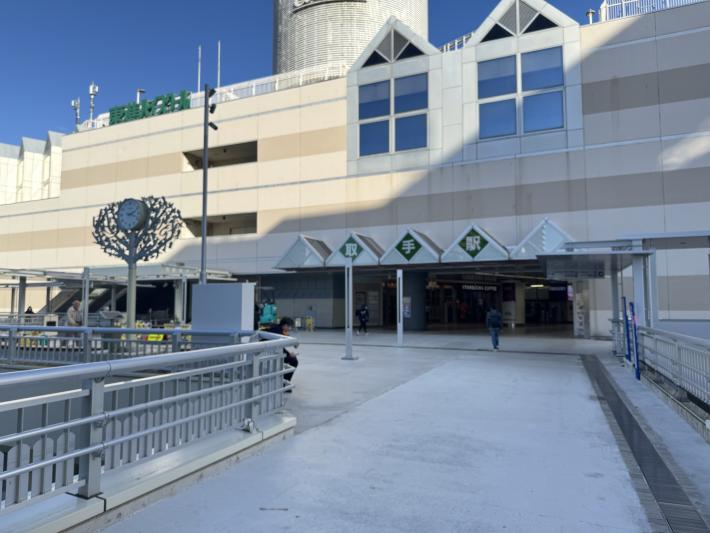 今の取手駅西口ペデストリアンデッキの写真