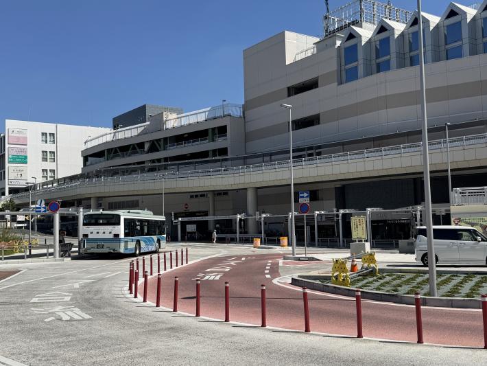 今の取手駅西口前のロータリーの写真