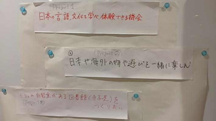 各グループから挙がったアイデア
