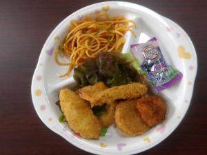 出来上がったミックスフライの画像