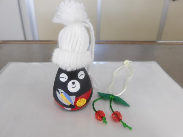 クラフト作品(ニット帽、サクランボ)