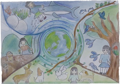 平和なまち絵画コンテスト2025年1-1「菅家結里愛さん」の作品