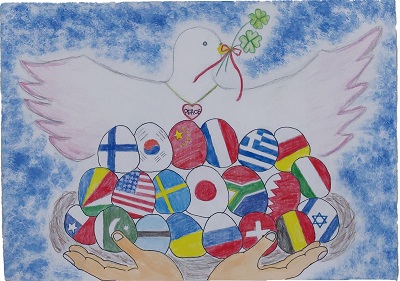 平和なまち絵画コンテスト2025年2-4「小島有梨花さん」の作品