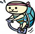 筋トレをするとりかめくん