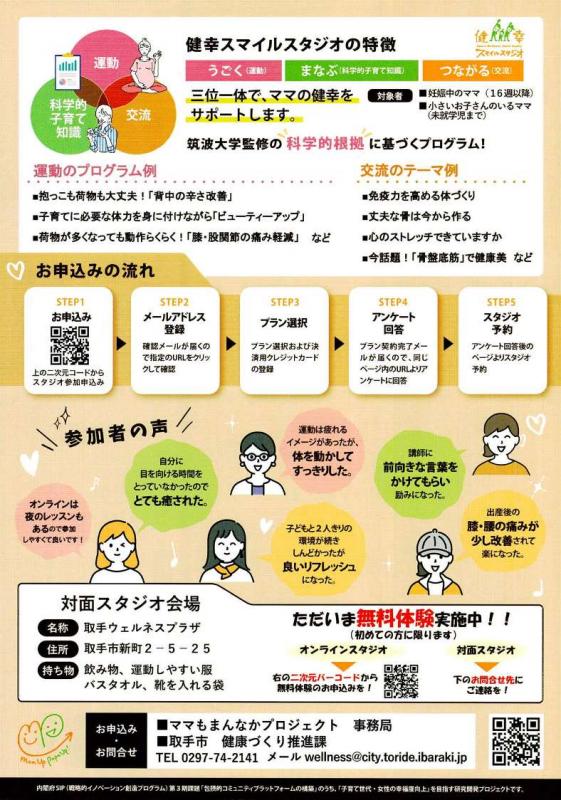 チラシ裏面です