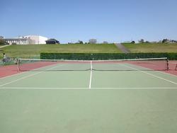 緑地運動公園のテニスコートの画像。